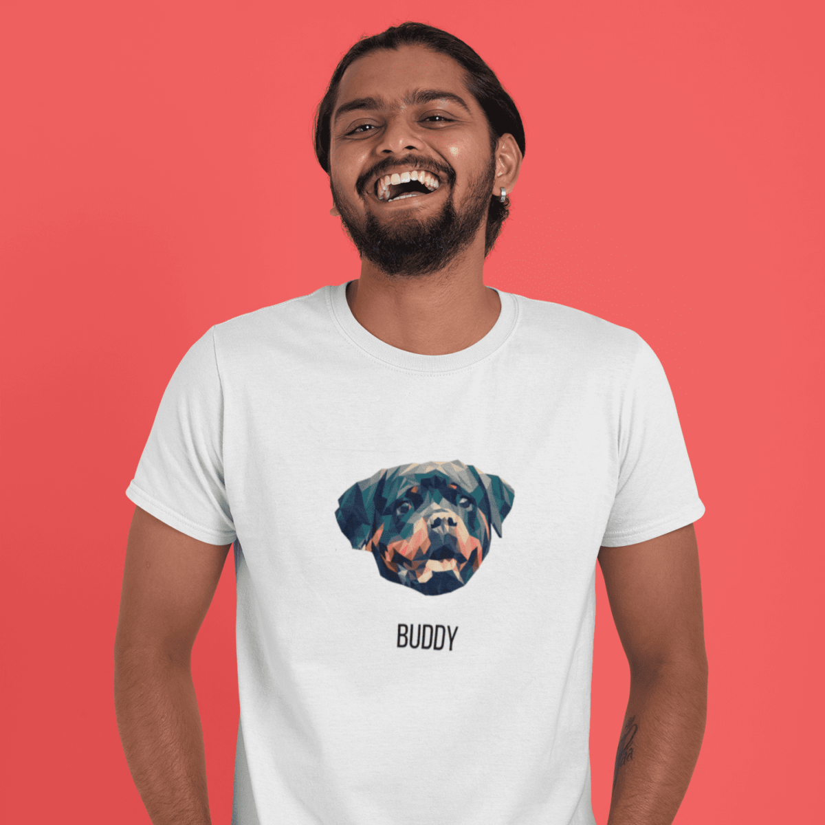 t shirt mockup of a bearded man laughing at a studio 29105 8 1