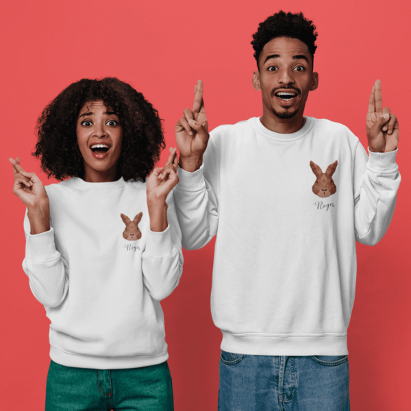 sweatshirt mockup featuring a couple with funny expressions crossing their fingers m25520 r el2 1